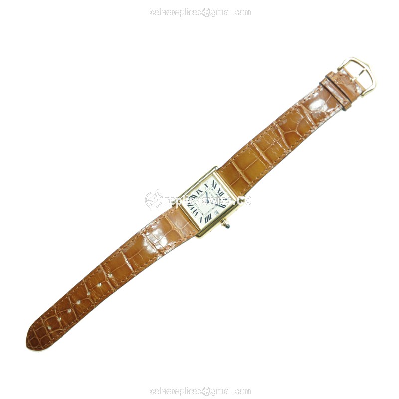 Cartier W1529756 TANK Quartz 18kt Yellow Gold