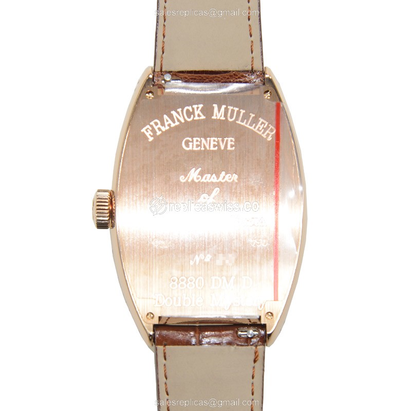 Franck Muller 8880 DM D (5N) DOUBLE MYSTERY Automatic 18kt Rose Gold & Diamonds