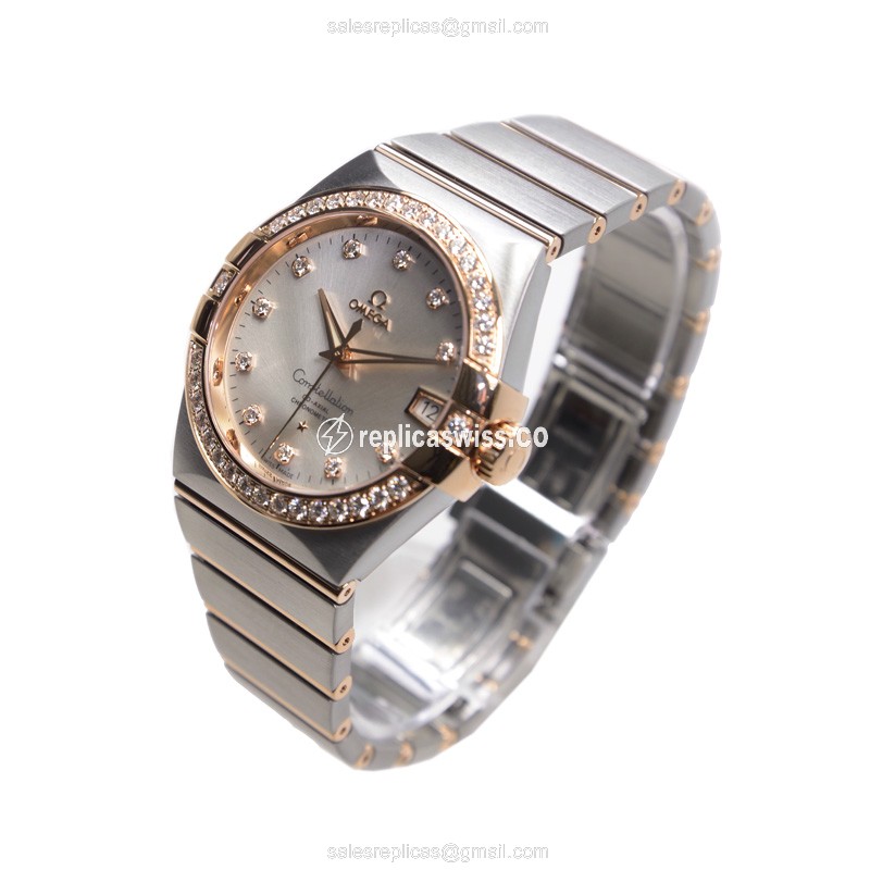 Omega 123.25.38.21.52.001 CONSTELLATION Automatic 18kt Rose Magic & Diamond