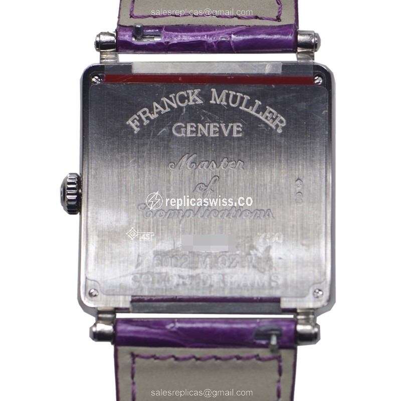 Franck Muller 6002 M QZ COL DRM V (OG) MASTER SQUARE Quartz 18kt White Gold