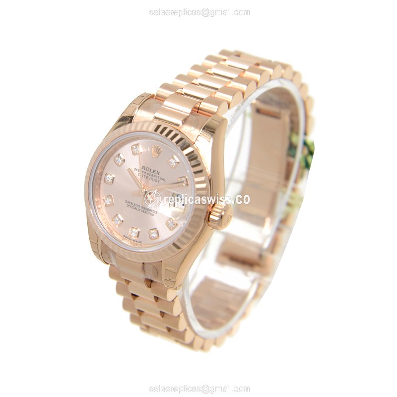 Rolex 179175GPK LADY DATEJUST Automatic 18kt Rose Gold