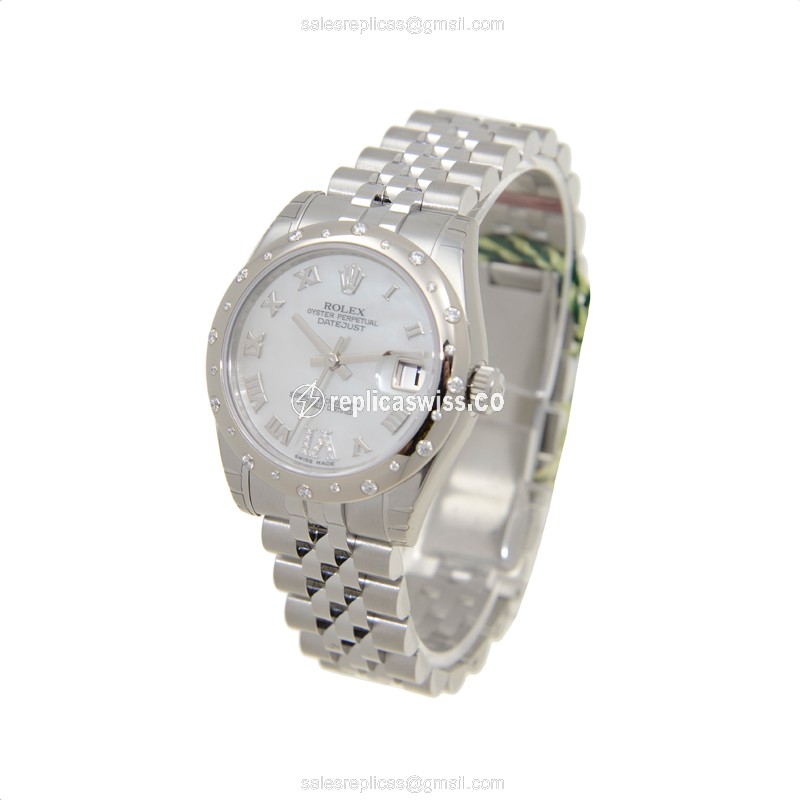 Rolex 178344WTMOPVIDIAJUB LADY DATEJUST Automatic 18kt White Gold & Steel