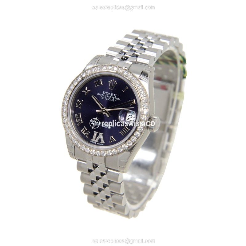 Rolex 178384PURPLERNVIDIAJUB LADY DATEJUST Automatic 18kt White Gold & Steel
