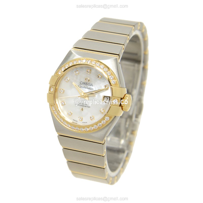 Omega 123.25.27.20.55.003 CONSTELLATION Automatic 18kt Gold & Diamond & Steel