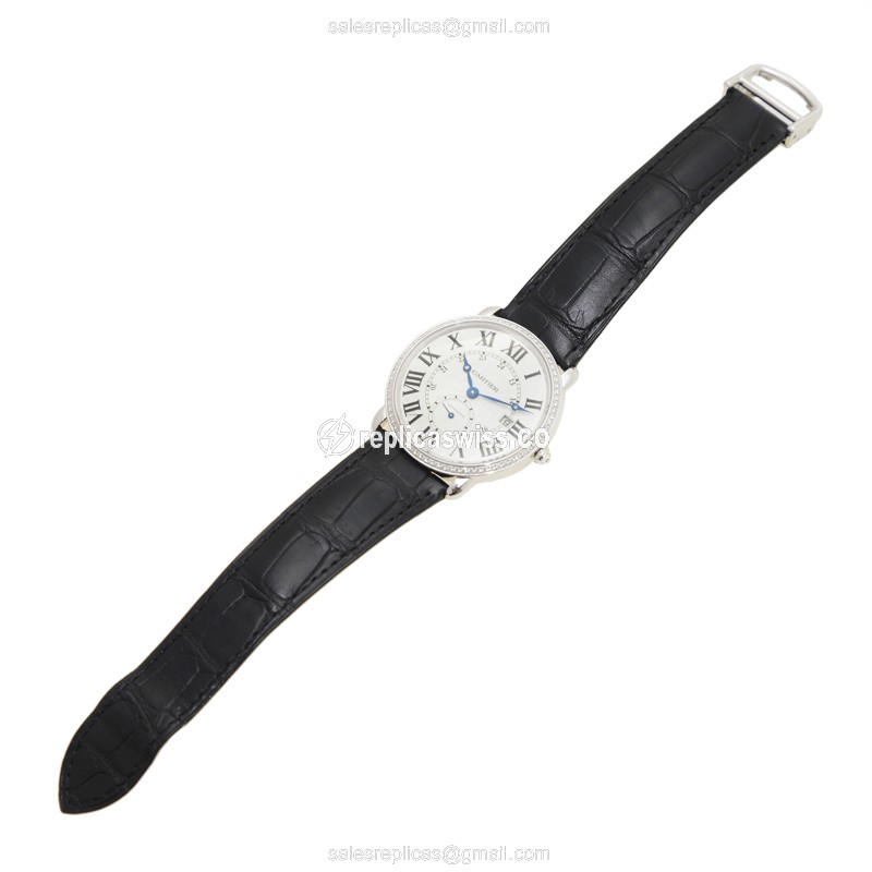 Cartier WR007018 RONDE LOUIS CARTIER Automatic 18kt White Gold & Diamond