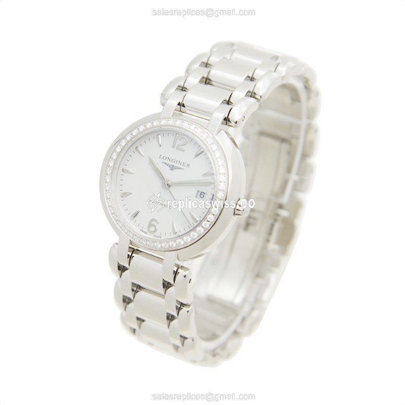 Longines L8.113.0.16.6 PRIMA LUNA Automatic Stainless Steel & Diamonds