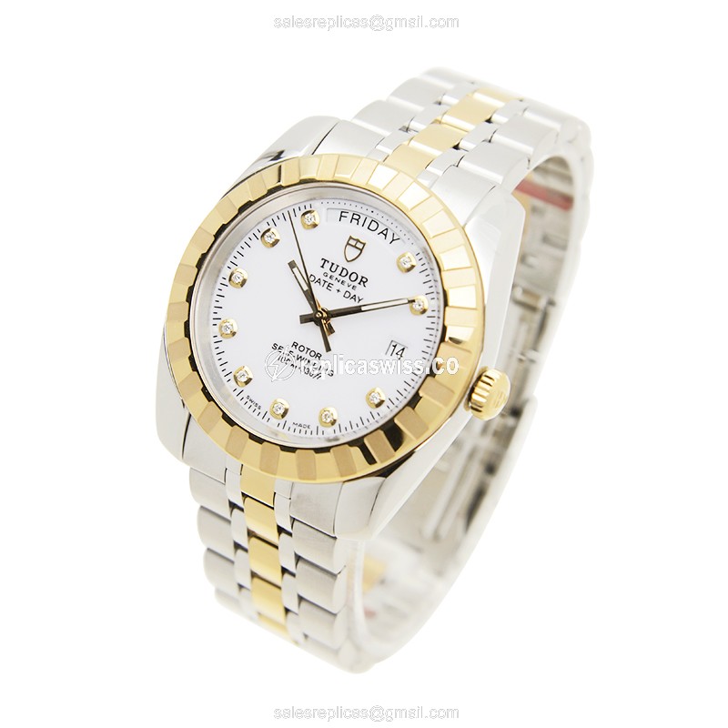 Tudor 23013-62113-10DI-WT CLASSIQUE Automatic 18kt Gold & Steel