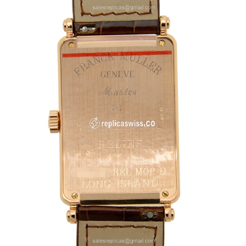 Franck Muller 1002 QZ REL MOP D (5N) LONG ISLAND Quartz 18kt Rose Gold & Diamonds