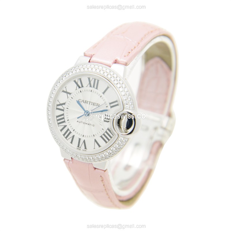 Cartier WE902037 BALLON BLEU Automatic 18kt White Gold & Diamond