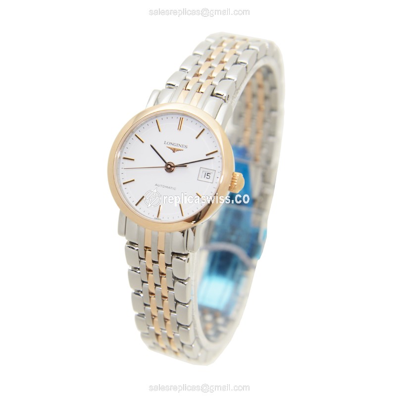 Longines L4.309.5.12.7 ELEGANT Automatic 18kt Rose Gold & Steel