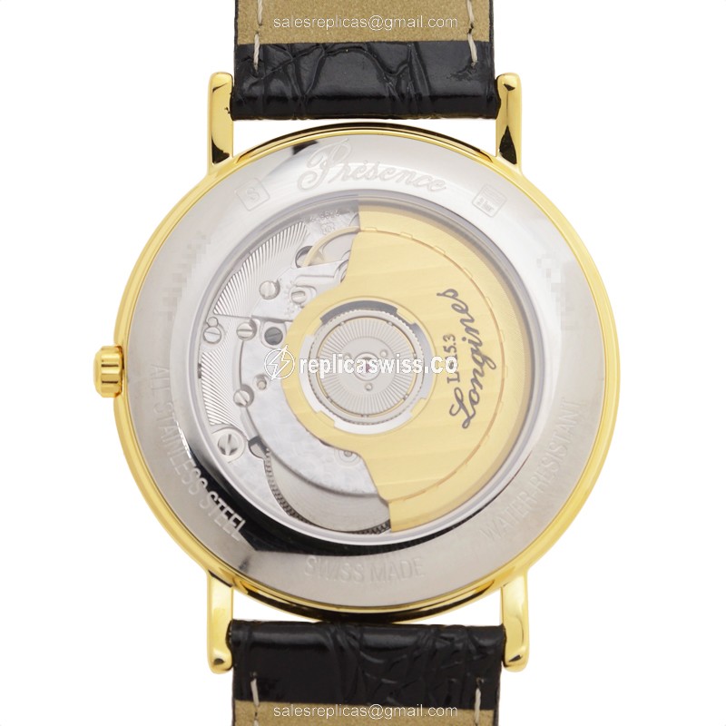 Longines L4.805.2.11.2 PRESENCE Automatic PVD Gold
