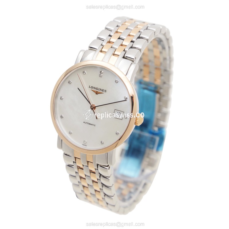 Longines L4.809.5.87.7 ELEGANT Automatic 18kt Rose Gold & Steel