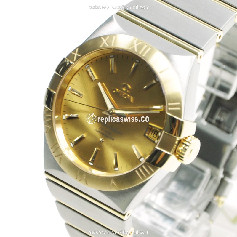 Omega 123.20.38.21.08.001 CONSTELLATION Automatic 18kt Gold & Steel