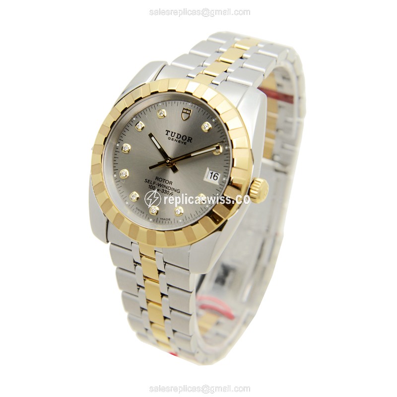 Tudor 21013-62583-10DI-GY CLASSIQUE Automatic 18kt Gold & Steel