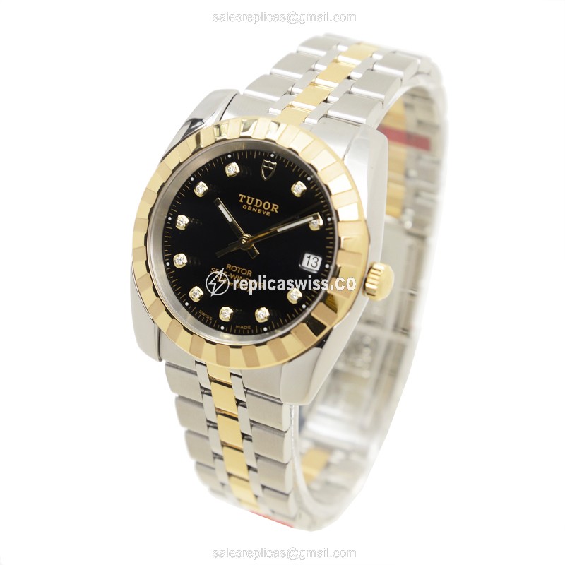 Tudor 21013-62583-10DI-BK CLASSIQUE Automatic 18kt Gold & Steel