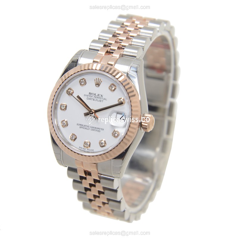 Rolex 178271GWT LADY DATEJUST Automatic 18kt Rose Gold & Steel