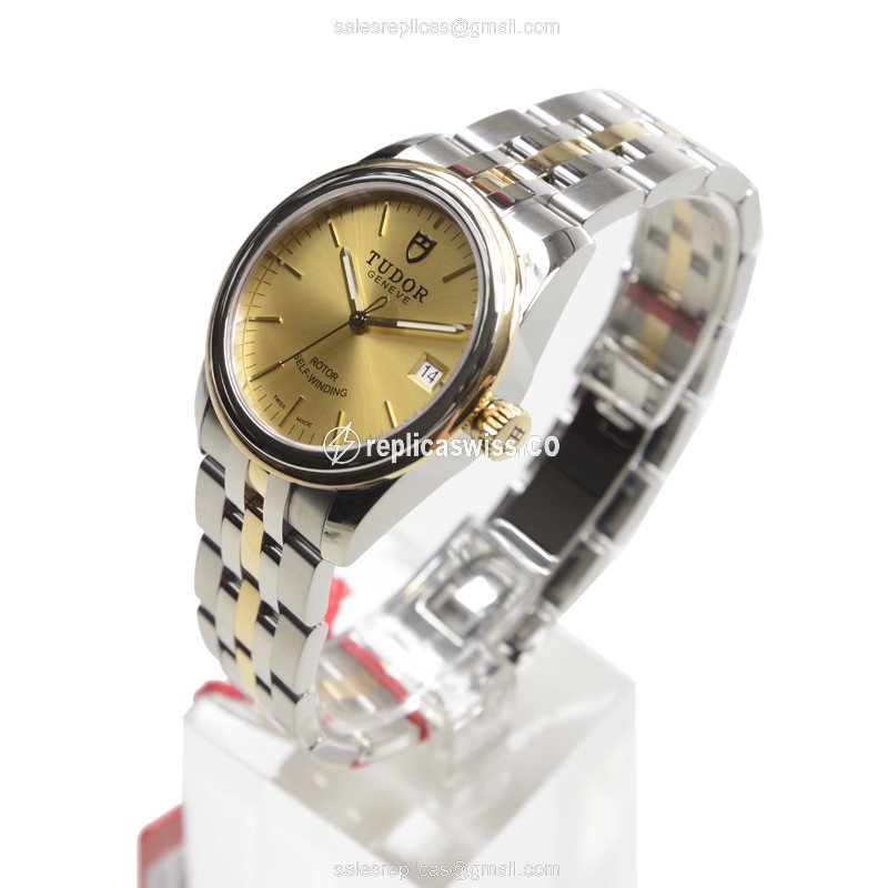 Tudor 55003-68053-CH GLAMOUR DATE Automatic 18kt Gold & Steel