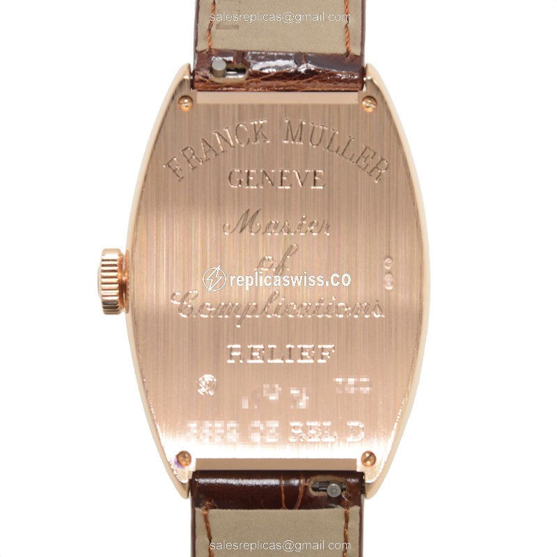 Franck Muller 5852 QZ REL D (5N) CINTREE CURVEX Quartz 18kt Rose Gold & Diamonds