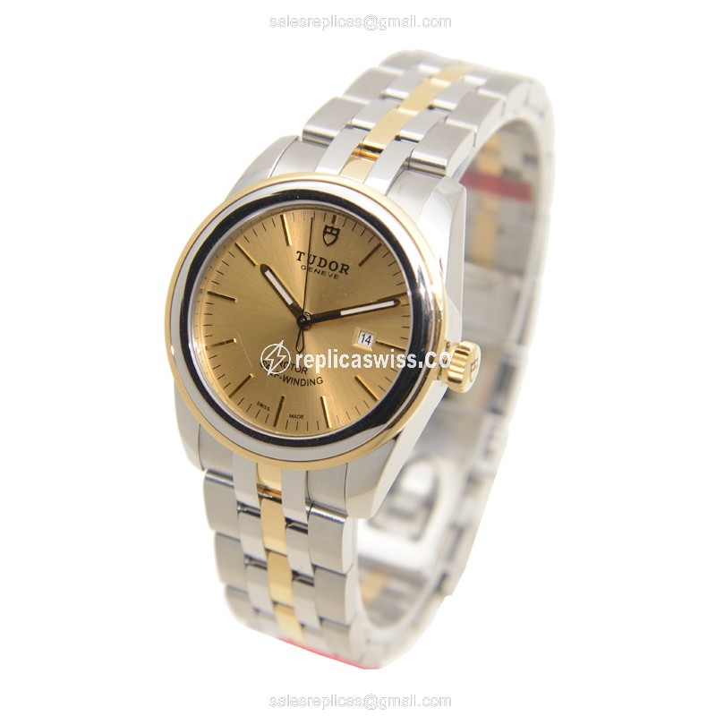 Tudor 53003-68033-CH GLAMOUR DATE Automatic 18kt Gold & Steel