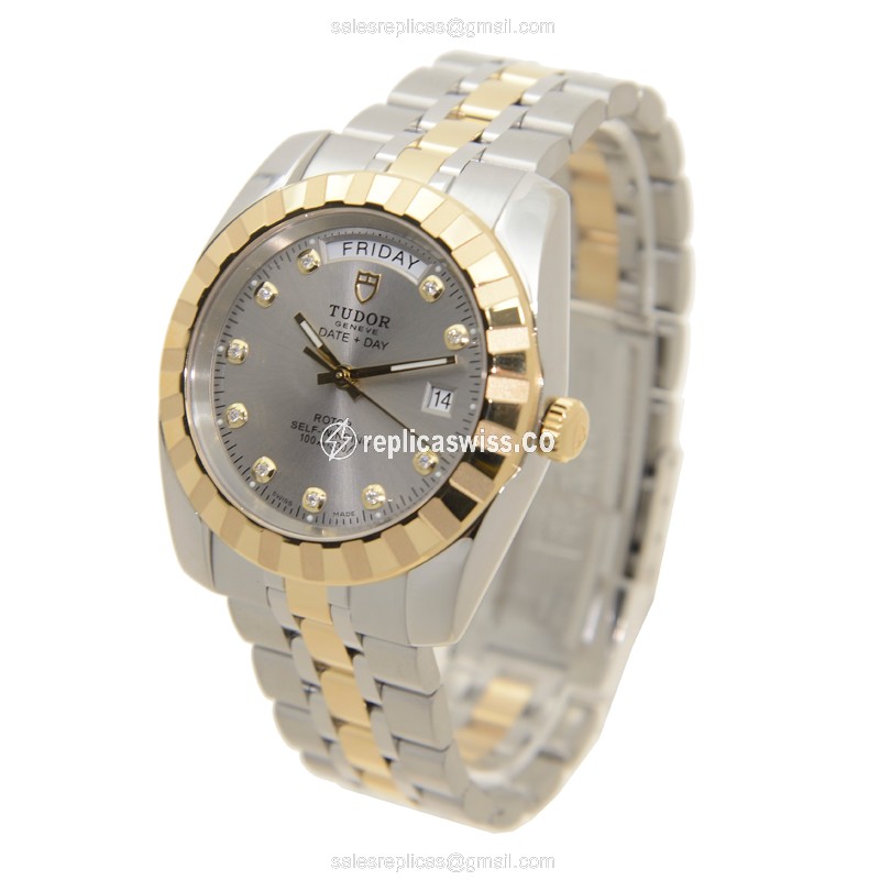 Tudor 23013-62113-10DI GY CLASSIC Automatic 18kt Gold & Steel
