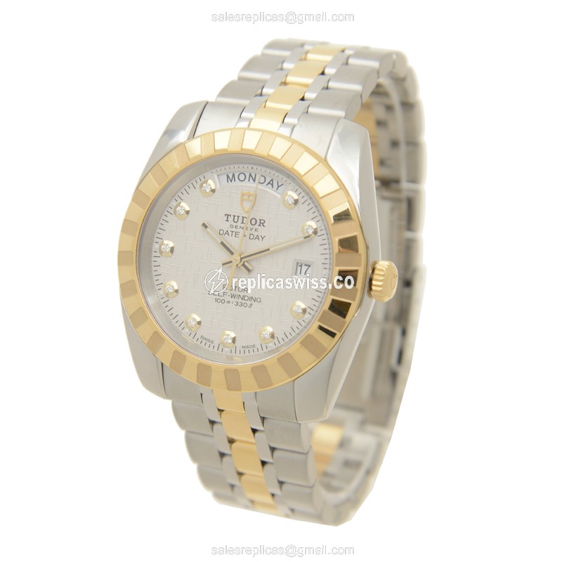 Tudor 23013-62113-10DI-WTCL CLASSIQUE Automatic 18kt Gold & Steel