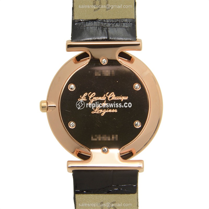 Longines L4.512.1.97.2 LA GRANDE Quartz 18kt Rose Gold
