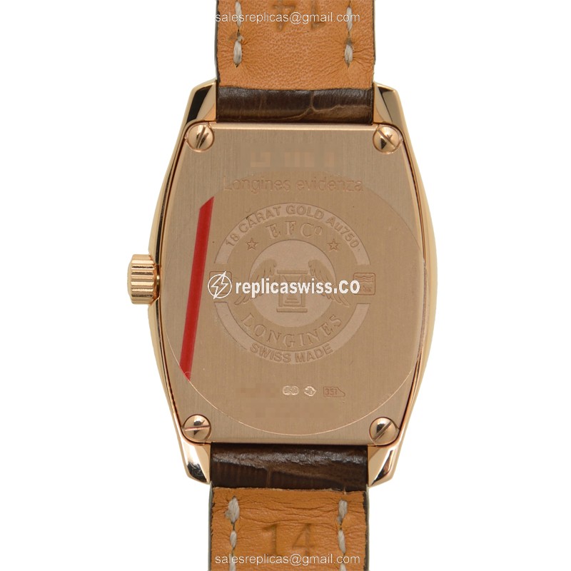 Longines L2.155.8.71.2 EVIDENZA Quartz 18kt Rose Gold