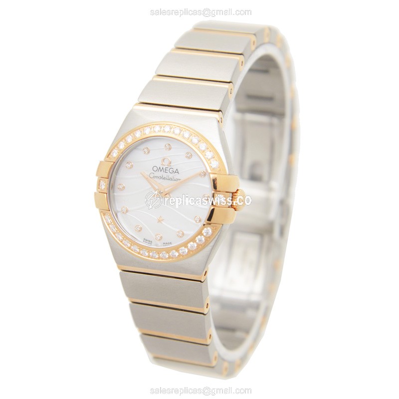 Omega 123.25.24.60.55.012 CONSTELLATION Quartz 18kt Rose Gold & Diamonds