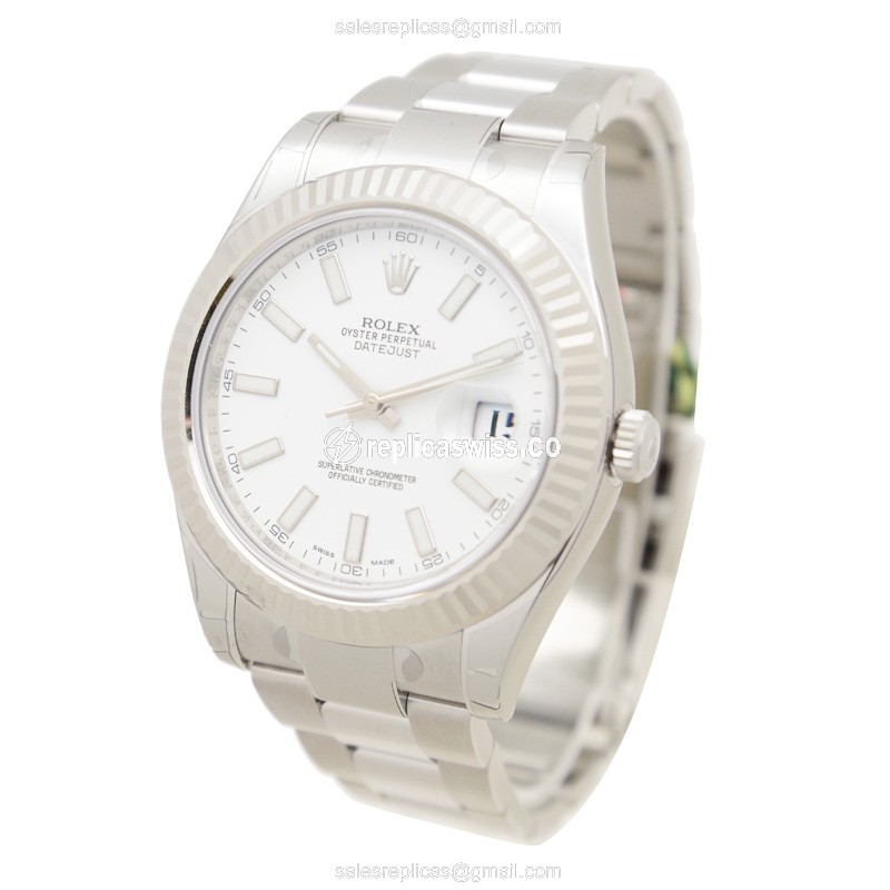 Rolex 116334 DATEJUST Automatic 18kt White Gold & Steel