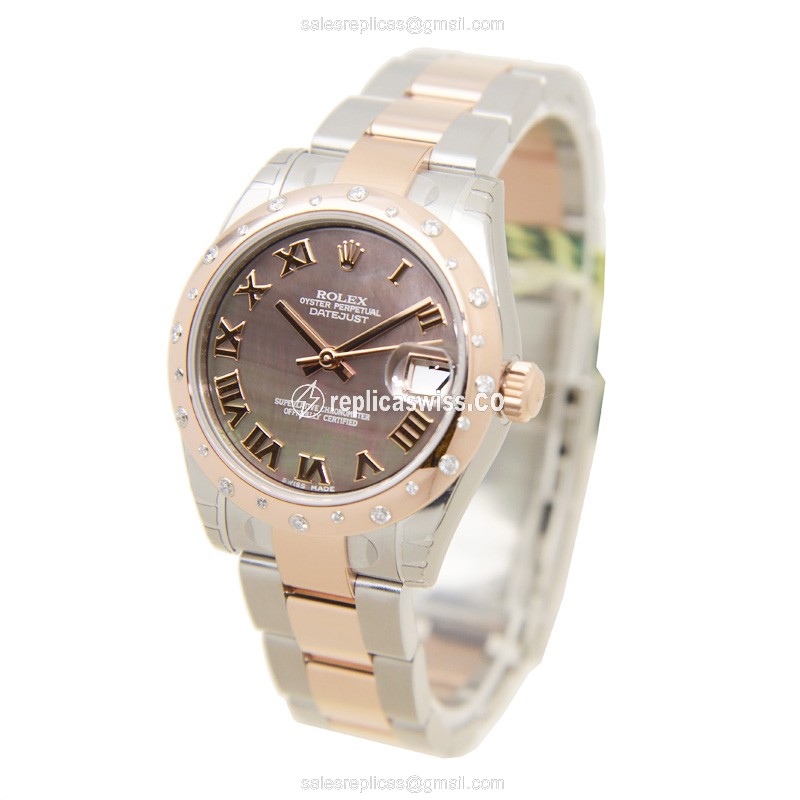 Rolex 178341BKMOPRN LADY DATEJUST Automatic 18kt Rose Gold & Steel