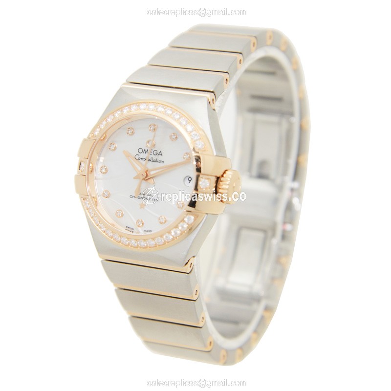 Omega 123.25.27.20.55.005 CONSTELLATION Automatic 18kt Rose Gold & Diamonds