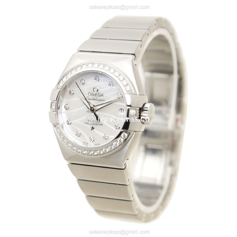 Omega 123.15.27.20.55.002 CONSTELLATION Automatic Stainless Steel & Diamonds