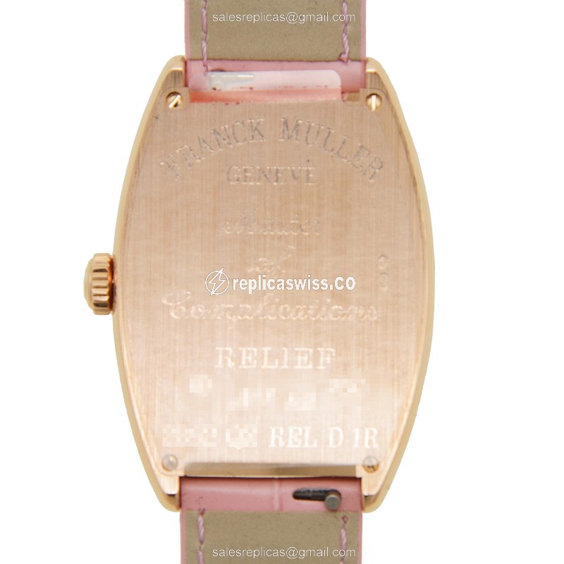 Franck Muller 2852 QZ REL D 1R (5N) CINTREE CURVEX Quartz 18kt Rose Gold & Diamonds