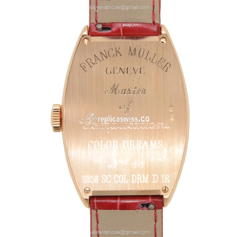 Franck Muller 5850 SC COL DRM D 1R (5N) CINTREE CURVEX Automatic 18kt Rose Gold & Diamonds