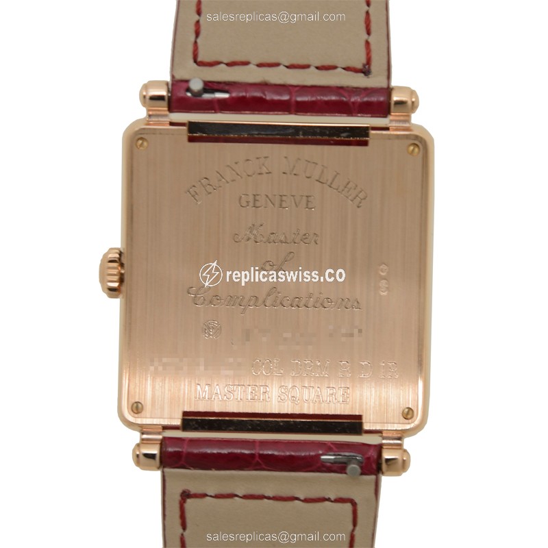 Franck Muller 6002 M QZ COL DRM R D 1R (5N) MASTER SQUARE Quartz 18kt Rose Gold & Diamonds