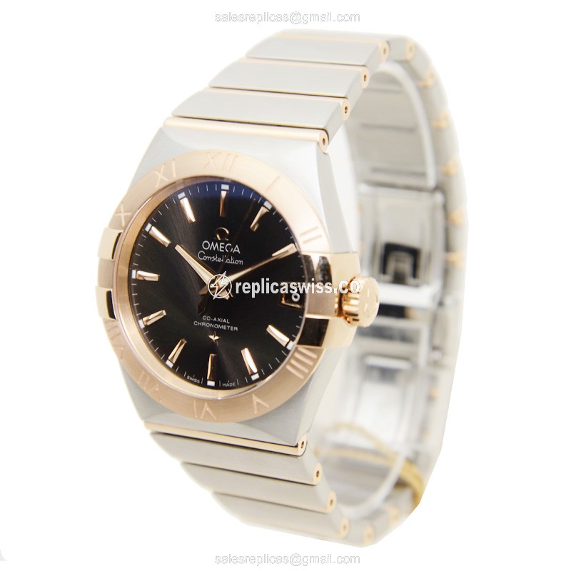 Omega 123.20.38.21.06.002 CONSTELLATION Automatic 18kt Rose Gold & Steel