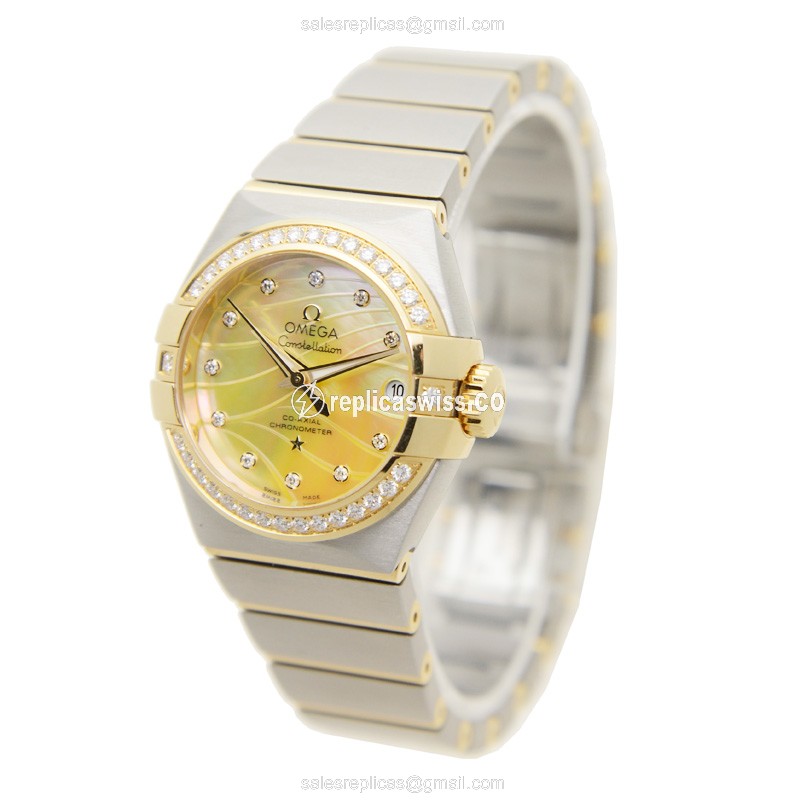 Omega 123.25.27.20.57.002 CONSTELLATION Automatic 18kt Gold & Diamond & Steel