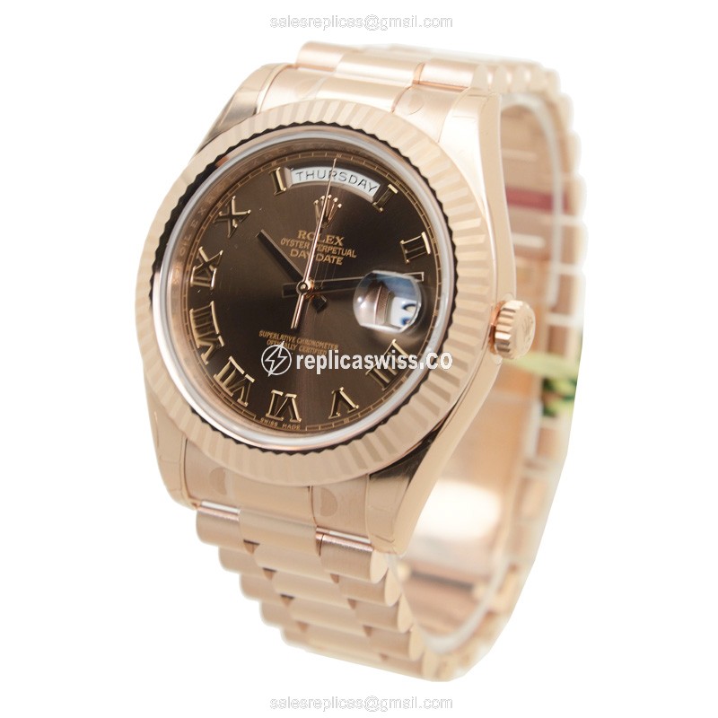 Rolex 218235BRRN DAY-DATE Automatic 18kt Rose Gold