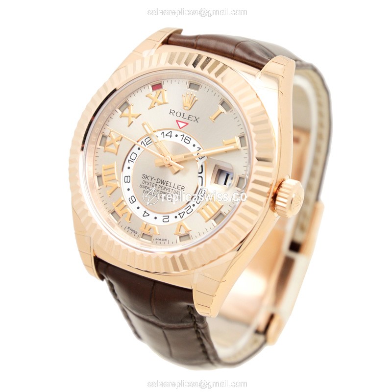 Rolex 326135PK SKY-DWELLER Automatic 18kt Rose Gold