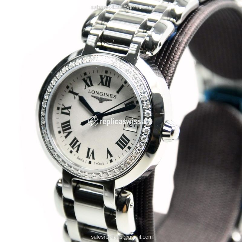 Longines L8.110.0.71.6 PRIMA LUNA Quartz Stainless Steel & Diamonds