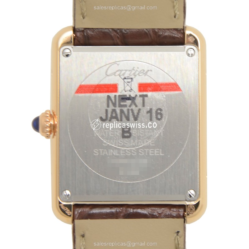 Cartier W5200024 TANK Quartz 18kt Rose Gold
