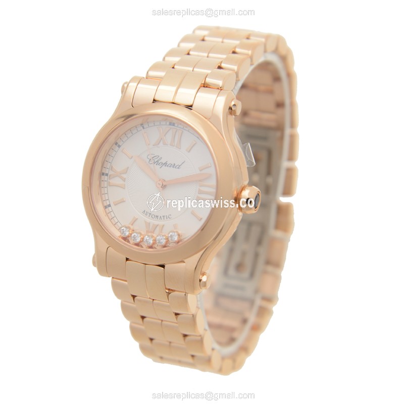 Chopard 274893-5003 HAPPY SPORT Automatic 18kt Rose Gold