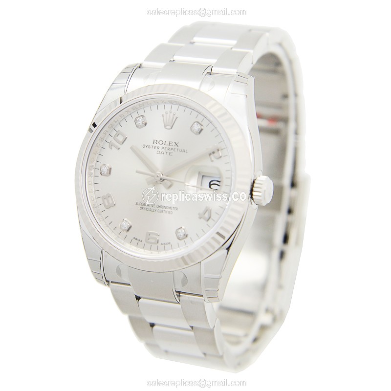 Rolex 115234-0012 DATEJUST Automatic 18kt White Gold & Steel