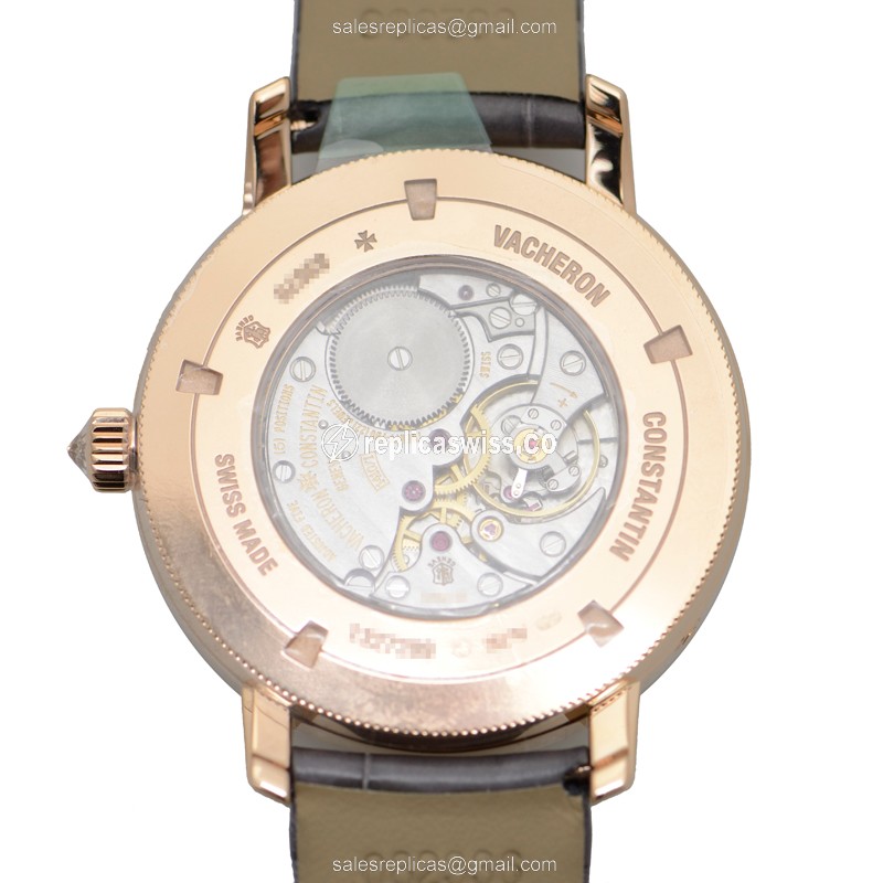 Vacheron Constantin 83570/000R-9915 TRADITIONNELLE Manual Wind 18kt Rose Gold & Diamonds