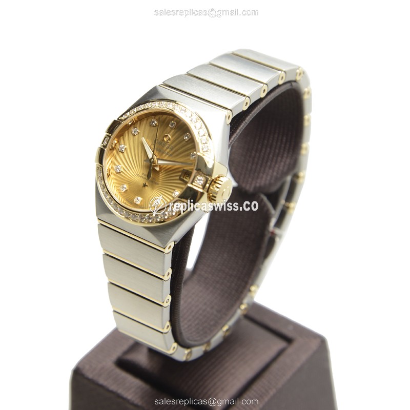 Omega 123.25.27.20.58.001 CONSTELLATION Automatic 18kt Gold & Diamond & Steel