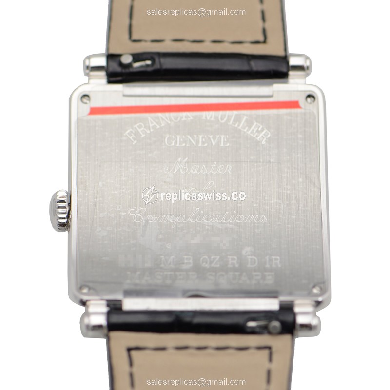 Franck Muller 6002 M B QZ R D 1R (AC) MASTER SQUARE Quartz Stainless Steel & Diamonds