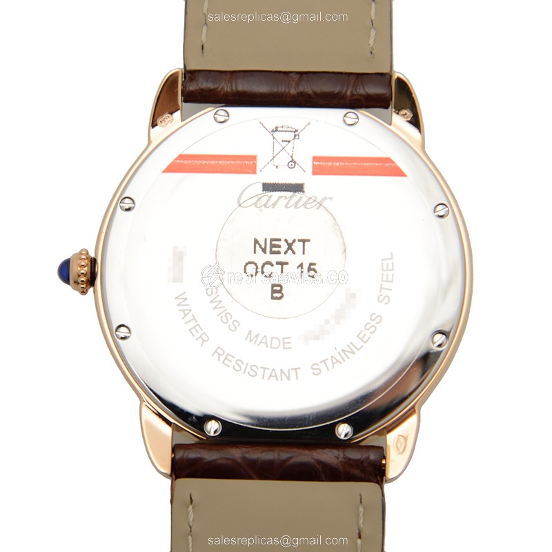 Cartier W6701008 RONDE SOLO DE CARTIER Quartz 18kt Rose Gold & Steel