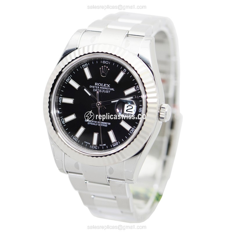 Rolex 116334 DATEJUST Automatic 18kt White Gold & Steel