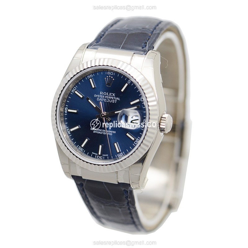 Rolex 116139BL OYSTER PERPETUAL Automatic 18kt White Gold