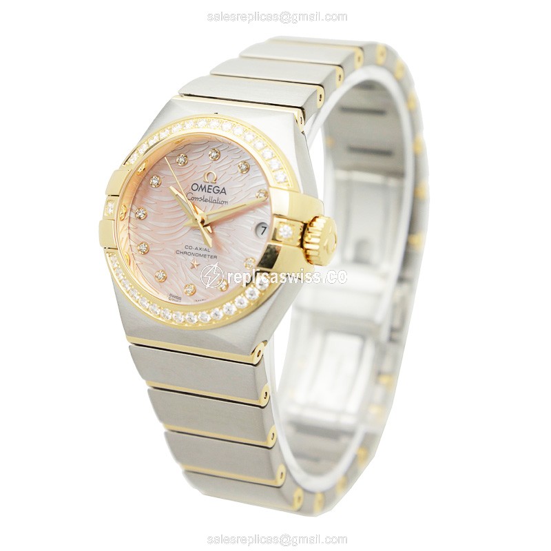 Omega 123.25.27.20.57.005 CONSTELLATION Automatic 18kt Gold & Diamond & Steel
